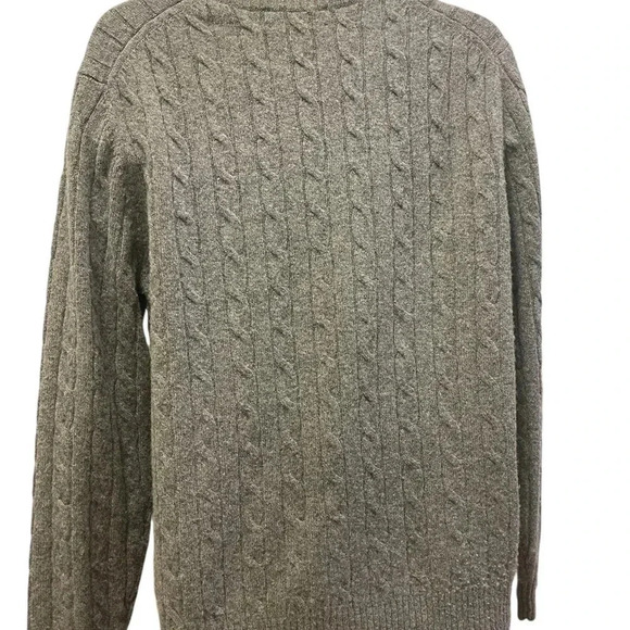 Brooks Brothers Lambswool Cable Crewneck Sweater. Great conditions gray color - Picture 3 of 12